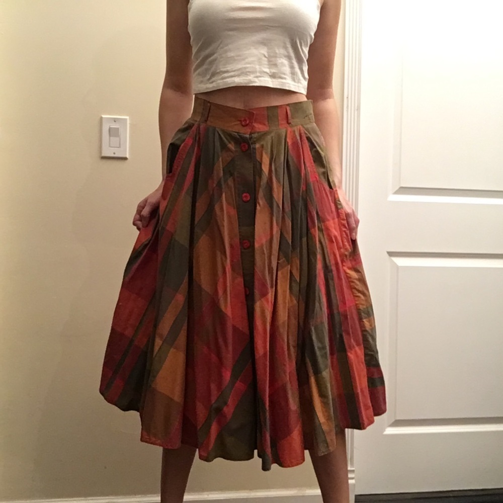 Plaid retro 50s skirt